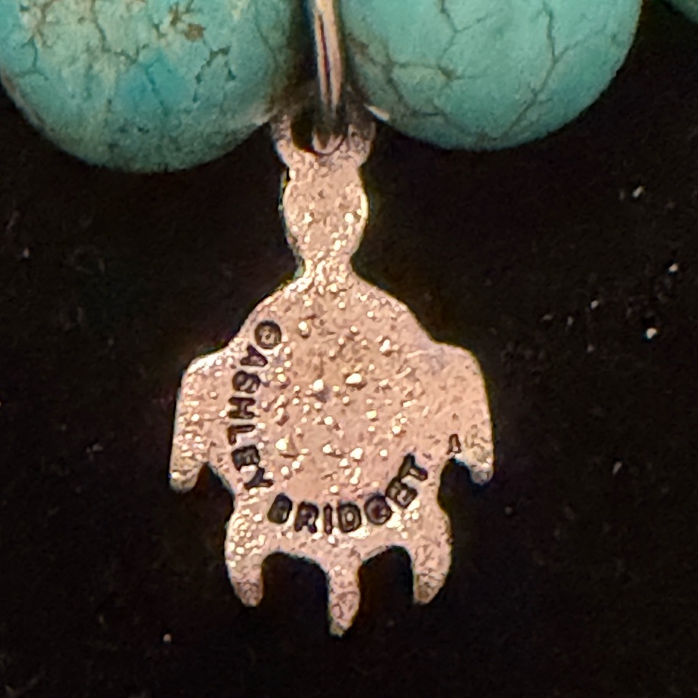 💙🐢 RARE RETIRED Ashley Bridget Turquoise Turtle Stack Set 🐢💙 - Picture 7 of 11